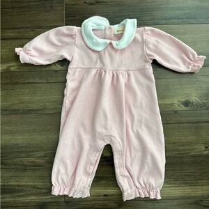 Baby Luigi Pink Romper with White Collar